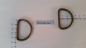 Preview: D-Ring 40 x 27 x 4,0 mm Stahl, altmessing antik