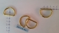 Preview: D-Ring 30 x 22 x 3,8 mm Stahl, vermessingt