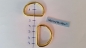 Preview: D-Ring 30 x 22 x 3,8 mm Stahl, vermessingt