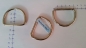 Preview: D-Ring 45 x 35 x 5,0 mm Stahl, silbern vernickelt