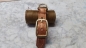 Preview: Halsbandadapter Blankleder "bronze" handpunziert