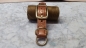 Preview: Halsbandadapter Blankleder "bronze" handpunziert