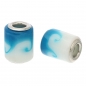 Preview: European Charm Wave blau-weiss  - Lochdurchmesser  5,1mm