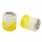 Preview: European Charm Wave gelb-weiss  - Lochdurchmesser  5,1mm