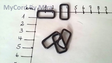 Schlaufe 20 x 8 x 2,3 mm rund, schwarz, verkupfert