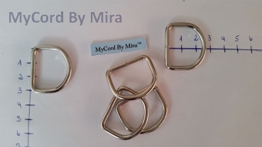 D-Ring 27 x 22 x 3,6 mm Stahl, silbern vernickelt