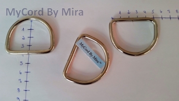 D-Ring 45 x 35 x 5,0 mm Stahl, silbern vernickelt