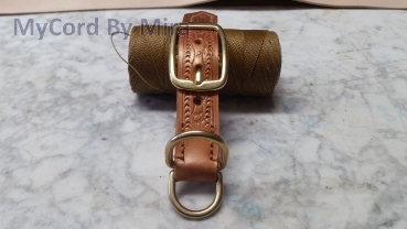 Halsbandadapter Blankleder "bronze" handpunziert