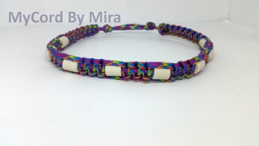 EM-Keramik Halsband  Regenbogen