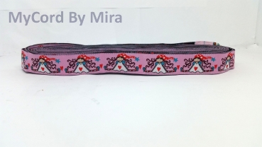 1348 Bunte Glitter Punkte auf Rosa 22mm Breite Ripsband Webband Borte