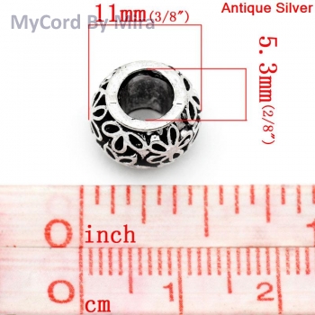 European Bead Flower - Lochdurchmesser  5,3mm