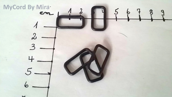 Schlaufe 20 x 8 x 2,3 mm rund, schwarz, verkupfert