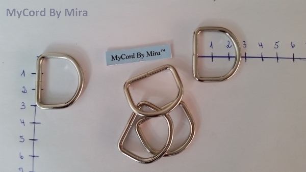 D-Ring 27 x 22 x 3,6 mm Stahl, silbern vernickelt