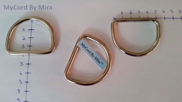 D-Ring 45 x 35 x 5,0 mm Stahl, silbern vernickelt