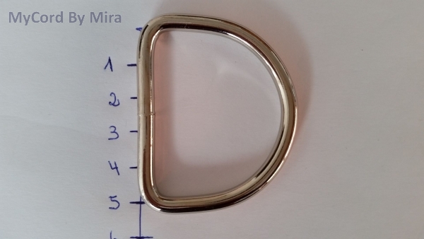D-Ring 45 x 35 x 5,0 mm Stahl, silbern vernickelt