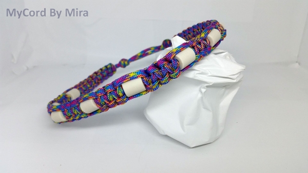 EM-Keramik Halsband  Regenbogen