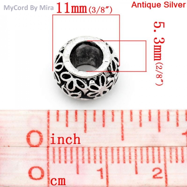 European Bead Flower - Lochdurchmesser  5,3mm